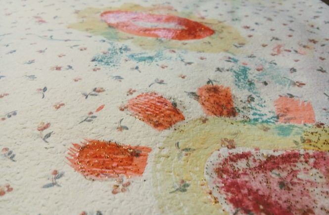 Malexperiment mit Blättern