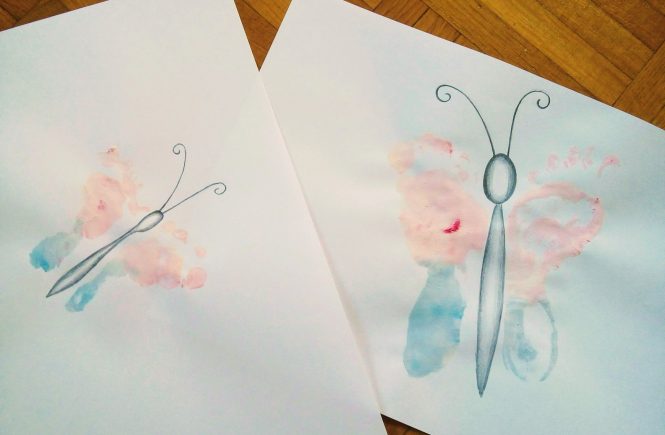 Fußabdruck Schmetterling